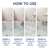 Jetted Tub Cleaner Tabs – 24 Pack Deep Cleaning Tablets for Jet Tubs, Whirlpool & Jacuzzi | Eco-Friendly, Septic-Safe Bathtub Cleaner