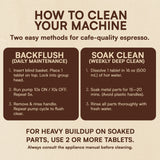 Espresso Machine Cleaning Tablets, 120-Pack, High-Performance Cleaning & Descaling Solution for Breville, DeLonghi, Gaggia, and Oracle Machines