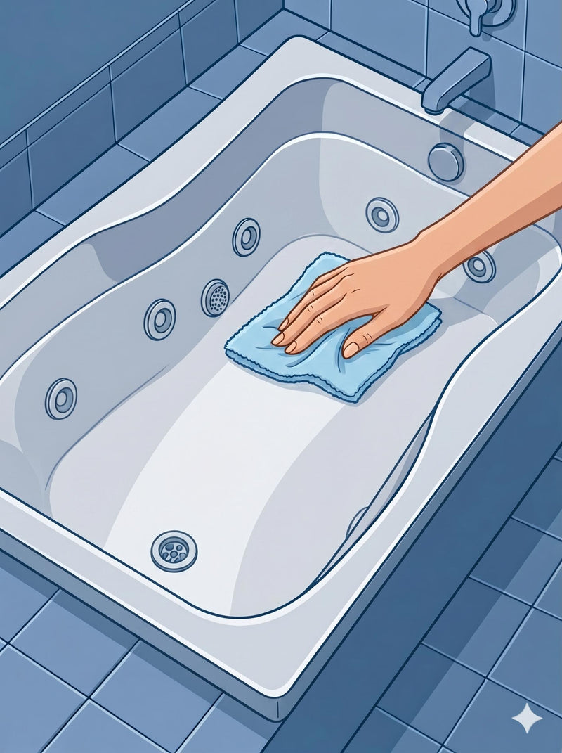 Final drain & wipe