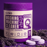 Washing Machine Cleaner Descaler Tablets for PET Owners – 24 Pack | Deep Cleaning HE Washer Deodorizer & Eco-Friendly Descaler for Front & Top Load Machines