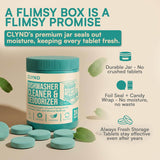 Dishwasher Cleaner and Deodorizer Tablets, 24 Pack Deep Clean Tablets for All Dishwashers, Natural Descaler for Hard Water, Limescale, Grease & Odor, Septic-Safe Mint Scent